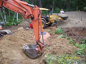 Backhoe and front loader